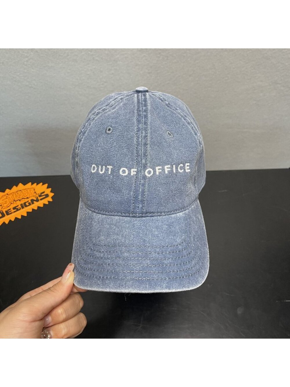 AvantStay Out Of Office Blue Faded Embroidered Baseball Hat Adjustable Strap One
